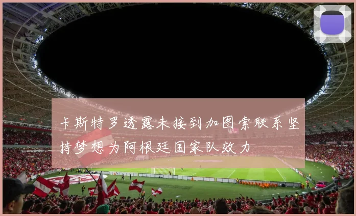 卡斯特罗透露未接到加图索联系坚持梦想为阿根廷国家队效力